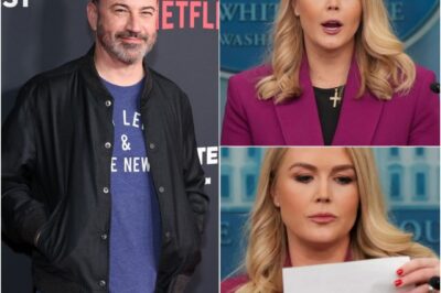 Karoline Leavitt Abruptly Removed from Jimmy Kimmel Live After Revealing Explosive Secrets That Could End His Career
