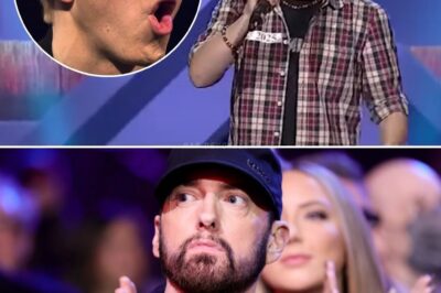 A 17-year-old boy stepped onto the stage, his hands shaking, his voice tangled in a stubborn stutter that refused to let go. The judges shifted in their seats, trading doubtful glances as he struggled just to say his name. The silence in the room was thick—like everyone was holding their breath, waiting for something to break. Then—the beat dropped. Eminem’s unmistakable rhythm filled the air, and like someone flipped a switch, the boy transformed before their eyes. The stutter vanished. The fear melted. What stood in its place was a storm—powerful, unstoppable. He unleashed a torrent of bars, sharp and flawless, each one landing with the weight of a punch. It wasn’t just rap—it was electricity. Each word lit up the room, every verse rolling out like he was born with the beat in his blood. The crowd, once silent with doubt, erupted in disbelief. Cheers rained down like thunder. A stuttering teen had just shaken the world
