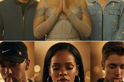They’re three of the biggest names in global pop — but no one expected Eminem, Rihanna, and Justin Bieber to come together for a track like this. Titled “Prayer”, the surprise release is being described as a soul-shaking worship anthem — blending raw verses, heavenly vocals, and deeply personal lyrics that have stunned fans and critics alike. And yes — it’s already breaking the internet.