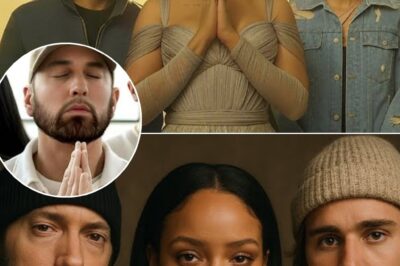 In a performance no one saw coming, Eminem joins forces with Rihanna and Justin Bieber in “Prayer”—a soul-stirring anthem that blends rap, pop, and gospel into something transcendent. Eminem confesses with brutal honesty, Rihanna carries the chorus like a cry to the heavens, and Justin’s voice glows with hope. It’s not just a song—it’s a plea, a healing, a worship moment for a generation searching for light in the dark.