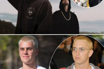 Eminem and Justin Bieber teaming up on “Even Angels Cry” feels like watching a thunderstorm crash into the calm of a quiet morning. Eminem hits you with verses that tear through your chest like a memory you’ve been trying to forget, while Bieber’s voice floats in like a late-night phone call you weren’t ready for—soft, aching, and honest. Together, they don’t just tell a story—they live it, turning heartbreak into something you can almost touch. It’s brutal, beautiful, and leaves you sitting in silence, staring at the ceiling, feeling everything all at once.