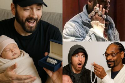The diamond races are never-ending among rappers and this time it’s a gift race for Eminem’s grandson – Elliot! While 50 Cent destroyed his most beloved ring to give to Elliot, Dr Dre’s diamond gift left Em speechless.
