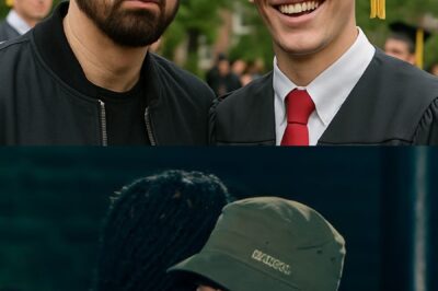 Eminem was discovered to have secretly paid a massive tuition fee, amounting to millions of dollars, for the son of a struggling veteran neighbor. With Eminem’s help, the boy was able to complete his studies successfully. On graduation day, the boy learned of Eminem’s humanitarian act and invited him to attend. Eminem showed up, and the moment he stepped onto the stage with the boy brought tears to everyone’s eyes
