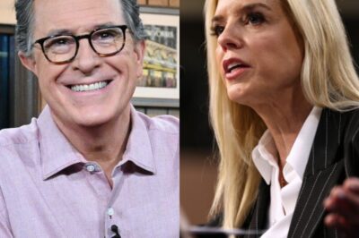 Drama explodes: Pam Bondi responds harshly on Stephen Colbert’s show, what truth makes everyone stunned?