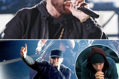 At the 2020 Oscars, Eminem surprised everyone by jumping on stage to perform “Lose Yourself”—18 years after it first dropped. One second the lights went out, the next, a band rose from the floor, and there he was: all black outfit, gold chain, no fancy extras—just raw energy.