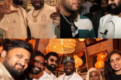 Rana Daggubati Poses With 50 Cent, Cuba Gooding Jr At Miami Grand Prix