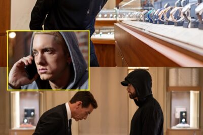 Eminem was kicked out of a watch store by a staff member who assumed he couldn’t afford a limited-edition timepiece. Although he was angry, Eminem didn’t show it; instead, he calmly made a phone call. Just five minutes later, that same employee had to bow his head and apologize.