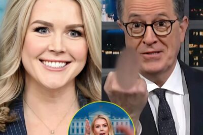 SHOCKING SHOWDOWN: Karoline Leavitt Hijacks Stephen Colbert’s Stage in Fiery Clash—Audience Gasped, Segment Cut Short, and TV History Made!