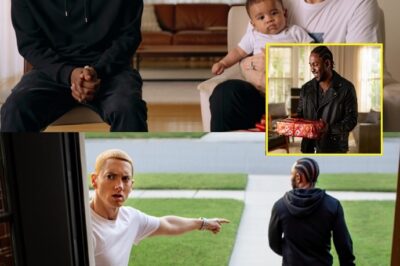 Kendrick Lamar unexpectedly showed up at the full-month celebration of Eminem’s nephew. However, instead of offering congratulations, Kendrick Lamar brought a “strange” gift that angered Eminem: “Get 0ut of here”