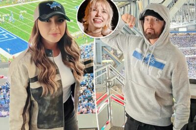 Eminem made a surprise visit to his third daughter Stevie’s college to quietly watch her play in a volleyball match. The rapper was all smiles as Stevie’s team clinched the win—and when she pointed toward him in the crowd, Em responded with a heartfelt gesture that lit up the stands. Thousands of students erupted in excitement as they realized who was there, turning the gym into a scene of pure joy.