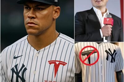 BREAKING: Aaron Judge refuses to advertise Elon Musk’s Tesla on his jersey! Aaron Judge gives a compelling reason for refusing, and threatens to reveal it will silence and scare Elon Musk…