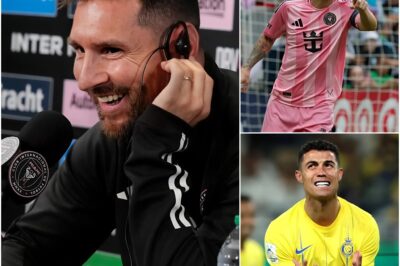 BREAKING NEWS: After scoring against Minnesota, Messi shatters two of Cristiano Ronaldo’s goal-scoring records. Following the match, when asked, “Who is the G.O.A.T of world football?”, Messi gave a jaw-dropping response that sent shockwaves through the football media…