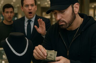 When rap legend Eminem visited a luxury diamond store in casual clothing to buy a gift for his grandson, the manager doubted his ability to afford their most expensive necklace and tried to dismiss him. What Eminem did next not only left the entire staff stunned but also changed the lives of two unsuspecting customers. Curious how Eminem turned a moment of doubt into an unforgettable act of generosity? The ending will surprise you