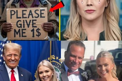 “Karoline Leavitt Stunned After Meeting a Homeless Person—Her Emotional Reaction Tied to Husband’s Incredible Journey from Homeless to Millionaire!”