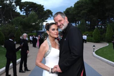Mariska Hargitay Rocks Bedazzled Bridal Dress While Packing On PDA With Peter Hermann