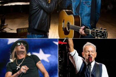 As Bruce Springsteen lit up the stage in Manchester, England, with thousands singing along to a soul-stirring performance of Land of Hope and Dreams, the echoes reached far beyond the arena. Just as The Boss opened his run of shows with three bold messages about the state of the U.S., Kid Rock fired back from across the ocean, lashing out and telling Springsteen to “stay in Europe.” It was more than a clash of opinions—it felt like a full-blown storm between two icons, one singing for unity, the other shouting in defiance.