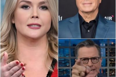 What Began as a Playful Interview Spiraled Into Chaos When Karoline Leavitt Flipped the Script on Stephen Colbert—Armed With Facts and Fire, She Called Out His Double Standards Live, Silencing the Studio, Stopping the Laughter, and Forcing Producers to Cut the Segment Short in One of the Most Unforgettable On-Air Collisions in Late-Night TV History.