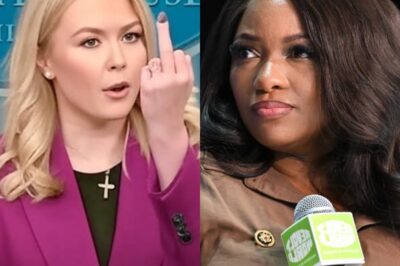 Karoline Leavitt TRIED TO SL@P Jasmine Crockett — BUT A JUST ARTICLE HIT HER OVER THE HEAD AND BOWED HER! Leavitt thought it would be as easy to shut Crockett up as a child, but a sharp article hit her on live television and left her speechless and grimacing — Leavitt’s antics were mercilessly exposed!