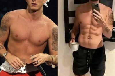 Eminem sent fans into a frenzy after photos—meant for a close friend—was accidentally leaked, revealing the rapper’s surprisingly ripped 52-year-old physique. The image quickly made waves online, with fans stunned by his muscular transformation. But what really set the internet buzzing were subtle clues in the photos that hinted at even more shocking news on the horizon for Eminem.