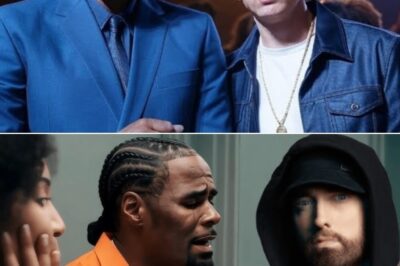 R. Kelly ft. Eminem – “God, Can You Hear Me?” Is a Shocking, Soul-Baring Cry for Redemption That No One Saw Coming. Two controversial voices. One haunting question. And a track that refuses to be ignored. In a moment that’s already igniting controversy, conversation, and reflection, R. Kelly and Eminem have joined forces on a new track that’s as raw as it is unexpected: “God, Can You Hear Me?” It’s not a club anthem. It’s not a radio banger. It’s a spiritual gut-punch—a tortured prayer whispered from the darkest corners of fame, failure, and regret. This isn’t a song you simply listen to. It’s a confession you survive.