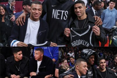 Kylian Mbappé makes a remarkable appearance at the Nets match