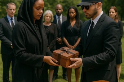 BREAKING: Rihanna’s grieving moment caught on camera — Eminem’s surprise gift at the memorial leaves everyone speechless!