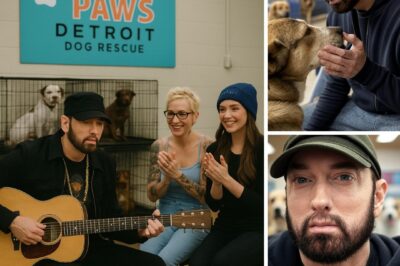 Hailie and Kim Open a Dog Rescue Shelter Together – Eminem Makes… the Ringtone for the Shelter Mother and daughter co-founded “Hope for Paws Detroit,” a shelter for abandoned dogs. Eminem initially resisted (“Daddy’s a rapper, not a whistler”), but then agreed… He recorded a soothing rap loop that he played every morning for the dogs. “We can prove it: dogs love Em,” says a volunteer. You’ll be amazed when you hear the magical music