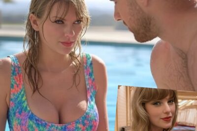 Travis Kelce can’t keep his eyes off Taylor Swift’s sizzling figure as she stuns in a barely-there swimsuit that left little to the imagination, while heating up the poolside…See Full Photos and Taylor Swift’s Hilarious Reaction
