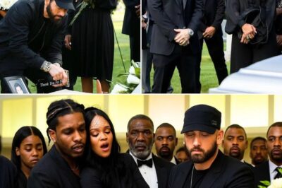 EMINEM Shows Up Unannounced at Rihanna’s Father’s Funeral — What He Did at the Casket Left Rihanna and A$AP Rocky Frozen in Tears!No one expected him to appear…