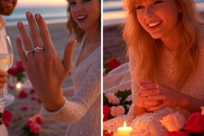 BREAKING: TAYLOR SWIFT CONFIRMS ENGAGEMENT TO TRAVIS KELCE IN ROMANTIC BEACH VIDEO! Amid candlelight, wine, and roses by the sea, Swift announces Kelce’s proposal, sending social media into a frenzy! Fans scream—Is this the prelude to the wedding of the century?