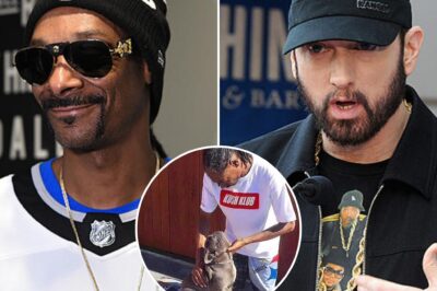 Snoop Dogg was drowning in a grief so heavy, even his music fell silent. Losing Juelz — his beloved French Bulldog, his shadow, his peace — left a hole nothing could fill. He shut everyone out. Not even the brightest lights of fame could reach him. But then, quietly, without asking for thanks or notice, Eminem did something that shattered the silence. He made sure Juelz’s final moments were wrapped in comfort, dignity, and love — the kind only a true friend would think to offer. No cameras. No posts. Just a gesture so pure, it cracked through Snoop’s heartbreak. And in that moment, for the first time in days, Snoop let himself cry — not from pain, but because someone had carried it with him.
