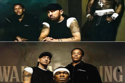 Hip-hop just got a warning shot. After years of silence from the most feared trio in rap, Eminem, Dr. Dre, and 50 Cent have reunited on a thunderous new track — and the internet is melting down. Titled “Unruled,” the surprise release is everything fans hoped for: raw, aggressive, and unapologetically old-school. With Dre’s ominous beat, 50’s no-nonsense swagger, and Em spitting like he’s back in Relapse mode, the track is already being hailed as a return to ruthless form.