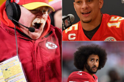 Patrick Mahomes drops a bombshell, boldly warning Team Kansas City Chiefs: “The moment Colin Kaepernick steps onto this team, I’m out—gone for good!” The team’s head coach ” Andy Reid ” immediately fires back with a response…