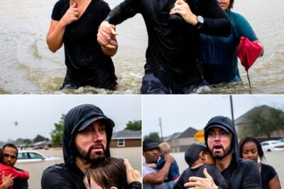 “Eminem’s Heartbreaking Rescue in Texas Flood Ends in Devastating Loss — The Mysterious Young Girl He Saved Was More Than Just a Stranger, And The Truth Will Shatter You!”During the Texas floods, Eminem joined rescue teams searching desperately for missing youths — but what they found broke everyone’s hearts. The girl Eminem saved was someone from his past, tied to a secret no one expected. Eminem broke down, clutching her as the storm raged — a raw moment of grief and mystery that has the internet stunned. Who was she? What hidden bond did they share? The tragic story behind this rescue will haunt you forever. Don’t miss the full heartbreaking truth.