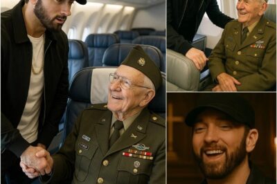 UPDATED NEWS: Rap Legend Eminem Gave Up His First-Class Seat to a Veteran in Tribute – What He Did Next Surprised Even the Guy on the Flight!!