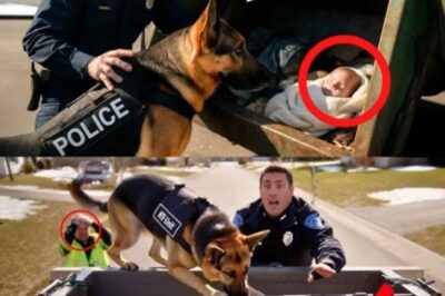 K9 Dog Wouldn’t Stop Barking at a Garbage Truck — At First, Workers Laughed… Until One Took a Closer Look and Froze. Hidden Beneath Torn Bags and Broken Glass Was Something No One Expected: A Faint Cry. What They Pulled Out Moments Later Not Only Stopped the Truck — It Saved a Baby’s Life… Now Investigators Are Demanding to Know Who Put Her There… and Why.