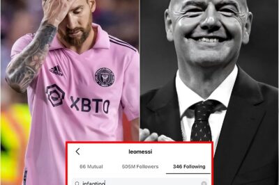 OFFICIAL: After Inter Miami was eliminated, Lionel Messi unfollowed FIFA president – Gianni Infantino on Instagram.