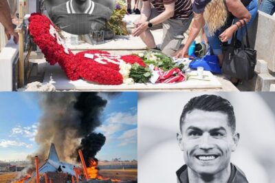 SHOCKING NEWS: The football world is in disbelief after reports revealed Cristiano Ronaldo secretly visited the resting place of Diogo Jota, paying his final respects to his late teammate. However, the tragedy didn’t end there — shortly after boarding his private jet to return to Saudi Arabia, Ronaldo’s aircraft encountered a serious incident. Authorities have since confirmed that Ronaldo’s journey has sadly reached its final destination. Fans, teammates, and the global sporting community are united in grief as tributes pour in…