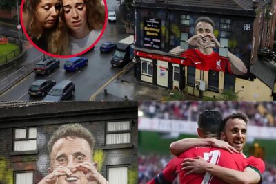 More than just football, the new mural in Liverpool has caused a strong emotion when depicting Diogo Jota in an emotional moment, associated with the faith and love of fans. The image not only honors the talent on the pitch, but also shows the deep connection between the player and the community. But what was even more touching was when Jota’s family saw the painting with their own eyes – a moment that made them cry. And who is behind this inspirational work? A silent artist or his close friend Ronaldo… The photo also conveys a strong message: “Football is emotion, is family, is a heart beating together….”