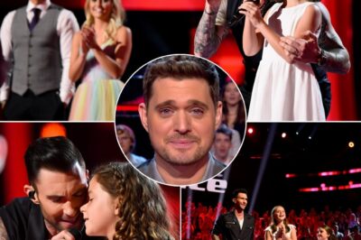 “I’ve had many wonderful birthdays, but never one as special as this… Not because I got to sing, but because..” An unseen video from behind the scenes of The Voice has gone viral and brought fans to tears. On his birthday in May, Adam unexpectedly sang a duet with his eldest daughter Dusty Rose on stage – an emotional and family-bonding performance. As the father and daughter sang together under the bright lights, the entire audience fell silent. Michael Bublé, a close colleague of Adam’s, was seen wiping away tears – unable to hide his emotions. It wasn’t just a musical performance. It was a whisper of love between two generations, echoing on a stage that seemed to be reserved for stars.