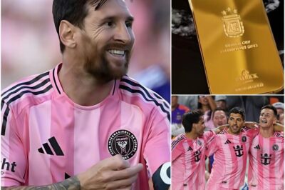 Messi has decided to reward his Inter Miami teammates with gold-plated phones worth an astronomical sum for a special reason. This unprecedented gesture has left the entire team in awe of his generosity…