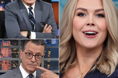 ‘You wanted airtime. Now you’ve got a legacy’ — Karoline Leavitt ‘destroyed’ the late-night talk show, causing the studio to spiral into chaos live on air… But Stephen Colbert struck back with two devastating counterattacks — and his final line left Karoline humiliated nationwide: ‘Is that all you’ve got?’