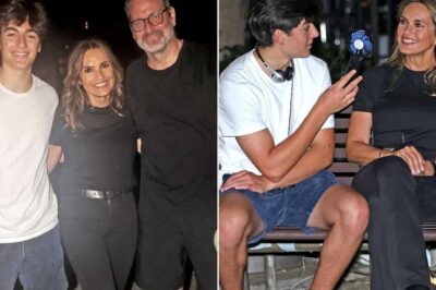 Mariska Hargitay Smiles with Husband Peter Hermann and Son August, 18, as They Visit Her on the Set of “Law and Order: SVU”
