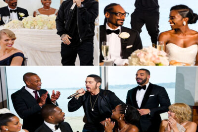 Eminem Ignites Chaos at Snoop Dogg’s Wedding Anniversary — Drops Unheard, Heart-Wrenching Verses with Dr. Dre, Drake & 50 Cent, Leaving Everyone Speechless and Snoop Dogg in Tears!What started as a joyful celebration turned into an unforgettable night of raw emotion and shocking revelations. Eminem crashed Snoop Dogg and his wife’s anniversary, joining forces with Dr. Dre, Drake, and 50 Cent to unleash powerful new verses—never heard before—that stunned the crowd. The lyrics carried deep, hidden messages only Snoop Dogg truly understood, moving the rap legend to tears. But the real twist? A mysterious secret Eminem revealed mid-performance that left everyone speechless, changing the night forever. This wasn’t just a performance — it was a lifetime moment no one will ever forget.