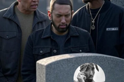 Eminem, Dr. Dre, and Snoop Dogg share a meaningful afternoon visiting the grave of rap legend Tupac. Known for his close bond with Tupac, Eminem breaks down in tears at the tombstone.
