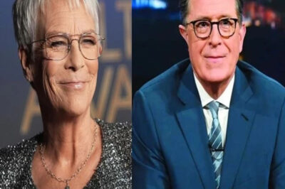 “Jamie Lee Curtis Accuses CBS of ‘Gagging’ Her Over Colbert’s Cancellation – A Bold Allegation That Could Shake Late-Night TV” In a stunning revelation, actress Jamie Lee Curtis has accused CBS of silencing her after the shocking cancellation of The Late Show with Stephen Colbert. Curtis, a close friend of Colbert, claims CBS orchestrated his termination as part of a larger conspiracy involving bribery and sabotage. As the network scrambles to respond, Curtis vows to expose what she believes is a malicious plot against Colbert. This explosive claim adds fuel to the fire of an already heated late-night TV crisis, potentially altering the future of late-night entertainment.