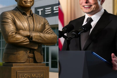 BREAKING: Elon Musk Immortalized in Bronze—What’s Hidden Inside the Tesla Statue Has Fans Buzzing!