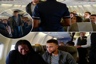 Chaos hit at 35,000 feet when a flight attendant suddenly slapped a Black woman. The plane went silent. No one moved. The air was thick with shock. Then, out of nowhere, Stephen Curry stood up—no cameras, no fuss. He quietly walked over and did something simple, brave, and deeply human. Everyone froze. The woman cried. Even the crew stopped in their tracks. Curry leaned in, whispered something only she could hear. Whatever he said, it shook the whole plane. Now, that moment is spreading online—not as drama, but as a wake-up call the world won’t forget.