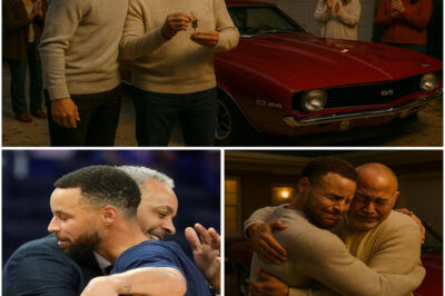 On Thanksgiving morning, Stephen Curry handed his father Dell a set of keys — and as he stepped outside to see the classic sports car he’d dreamed of since he was a young boy parked in the driveway, the NBA legend was silent for a moment before breaking into a smile that said more than words could say. Just 8 heartfelt words that brought Stephen Curry to tears