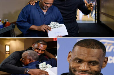 LeBron Shockingly Hands Janitor His ENTIRE Game Check – And What Happened Next Will Break Your Heart!